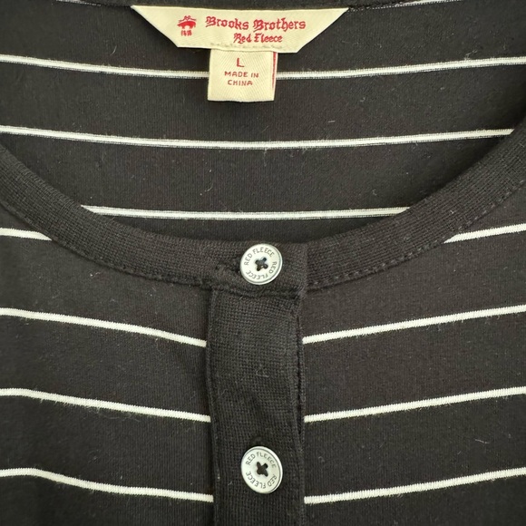 Black and white striped Brooks Brothers maxi dress size L like new - Picture 3 of 3